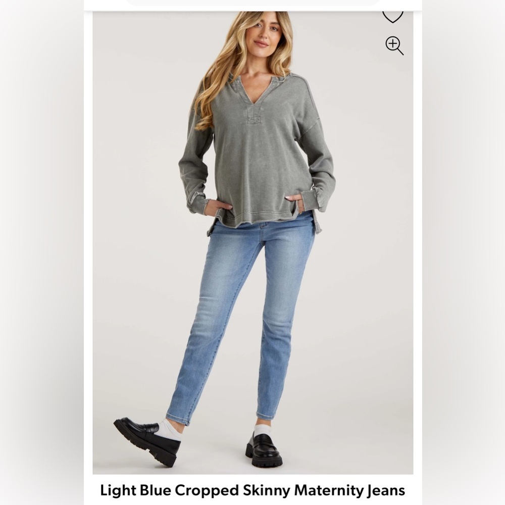 Maternity Pink blush Light Blue Denim Jeans. Brand new.